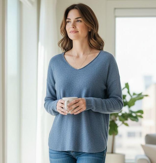 Longsleeve met v-hals en ronde hals - Misty-fashion