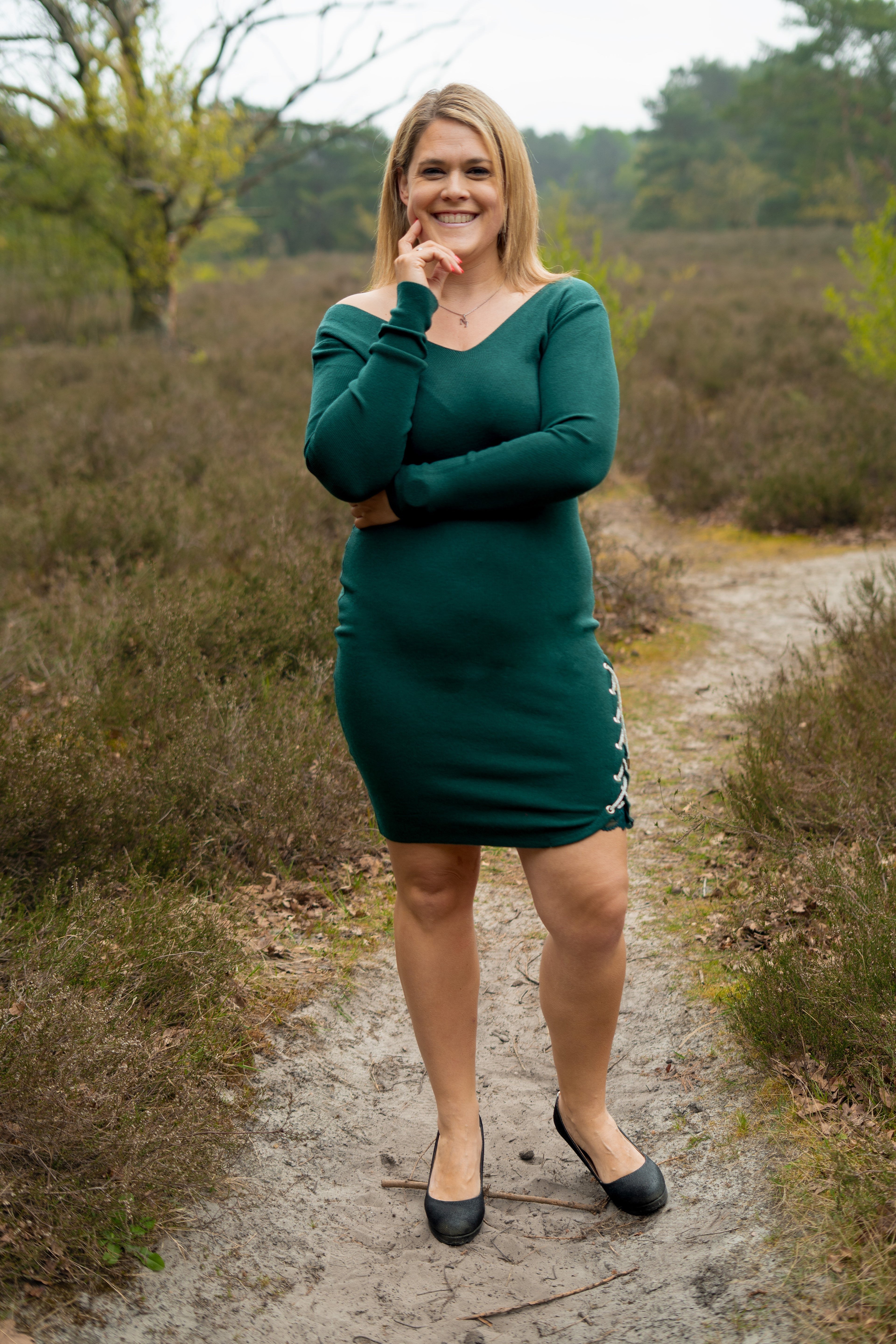 Elegant Jurkje Met Veter Zachte Luchtige Stof