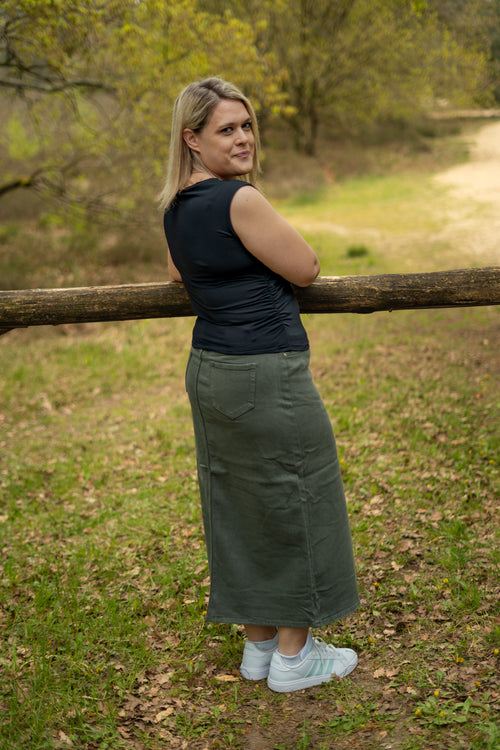 Asymmetrisch kort topje voor vrouwen